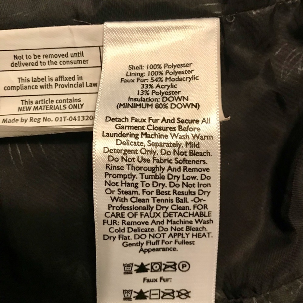 Eddie Bauer Black Puffer Vest with Fur Trim - Picture 3 of 4
